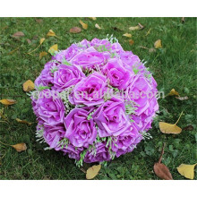 Hortênsia por atacado bola de rosa artificial bola de flor de seda artificial suspensa para decoração de casamento
